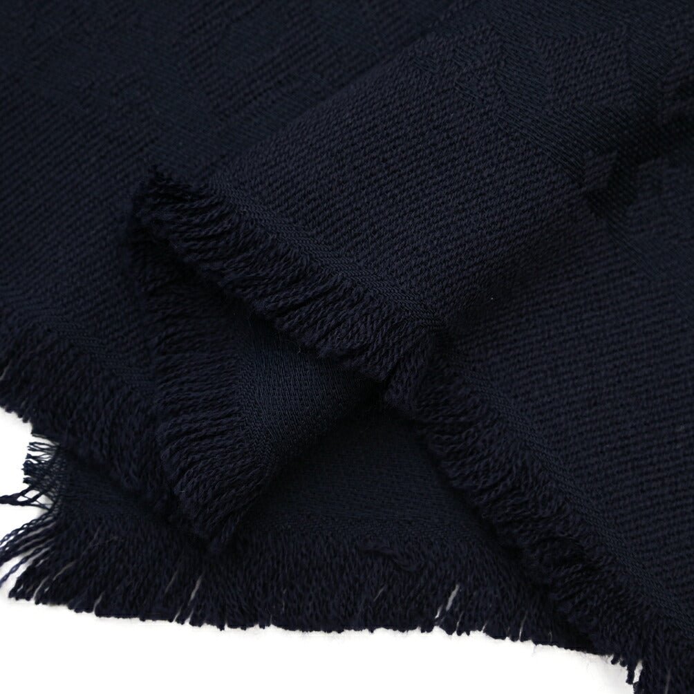 26-27AW TAGLIATORE “SCIARPA55” ヴァージンウール100% ロゴ総柄マフラー ネイビー(BLU) 180cm×55cm×2cm | GUARDAROBA MILANO OFFICIAL STORE