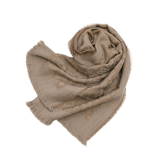 26-27AW TAGLIATORE “SCIARPA55” ヴァージンウール100% ロゴ総柄マフラー グレージュ(TAUPE) 180cm×55cm×2cm | GUARDAROBA MILANO OFFICIAL STORE