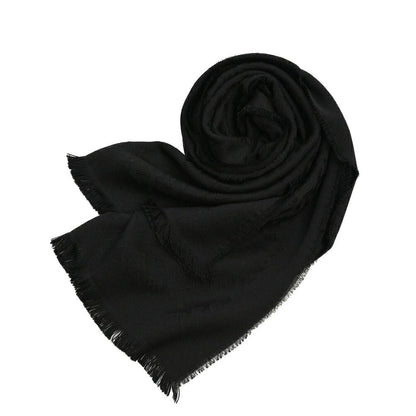 26-27AW TAGLIATORE “SCIARPA55” ヴァージンウール100% ロゴ総柄マフラー ブラック(NERO) 180cm×55cm×2cm | GUARDAROBA MILANO OFFICIAL STORE