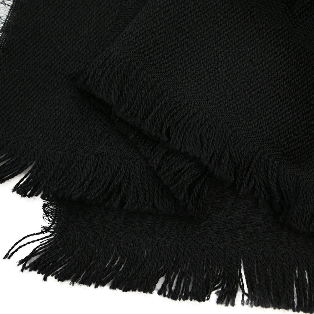 26-27AW TAGLIATORE “SCIARPA55” ヴァージンウール100% ロゴ総柄マフラー ブラック(NERO) 180cm×55cm×2cm | GUARDAROBA MILANO OFFICIAL STORE