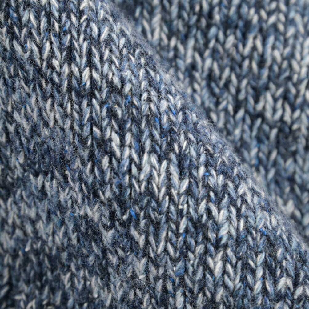26-27AW TAGLIATORE “STOTEN” シルク混ウール ローゲージメランジニットカーディガン ブルー 48 | GUARDAROBA MILANO OFFICIAL STORE