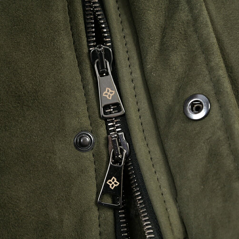 26-27AW TAGLIATORE “STOW” ラムレザー100% ムートンジャケット カーキグリーン(VERDE) 48 | GUARDAROBA MILANO OFFICIAL STORE