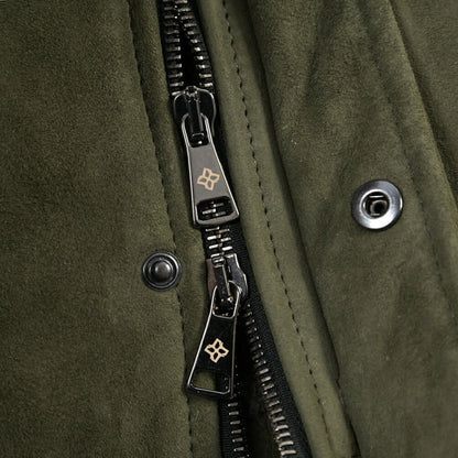 26-27AW TAGLIATORE “STOW” ラムレザー100% ムートンジャケット カーキグリーン(VERDE) 48 | GUARDAROBA MILANO OFFICIAL STORE