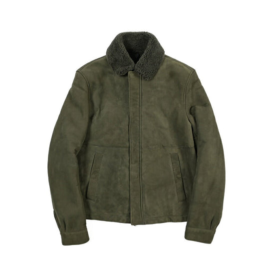 26-27AW TAGLIATORE “STOW” ラムレザー100% ムートンジャケット カーキグリーン(VERDE) 48 | GUARDAROBA MILANO OFFICIAL STORE