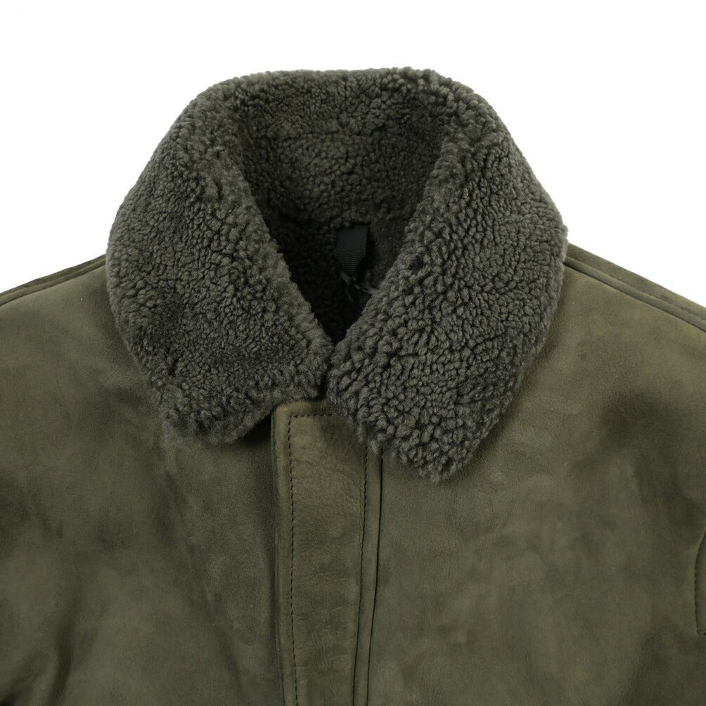 26-27AW TAGLIATORE “STOW” ラムレザー100% ムートンジャケット カーキグリーン(VERDE) 48 | GUARDAROBA MILANO OFFICIAL STORE