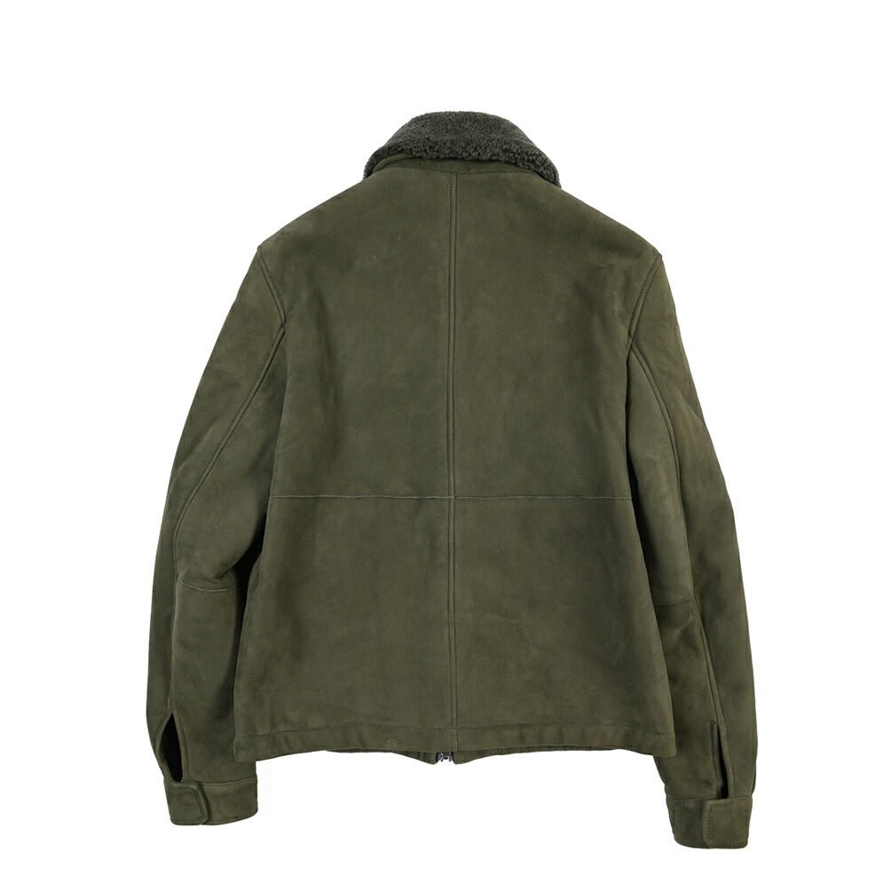 26-27AW TAGLIATORE “STOW” ラムレザー100% ムートンジャケット カーキグリーン(VERDE) 48 | GUARDAROBA MILANO OFFICIAL STORE