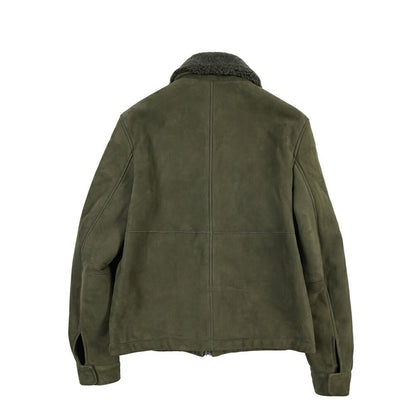 26-27AW TAGLIATORE “STOW” ラムレザー100% ムートンジャケット カーキグリーン(VERDE) 48 | GUARDAROBA MILANO OFFICIAL STORE
