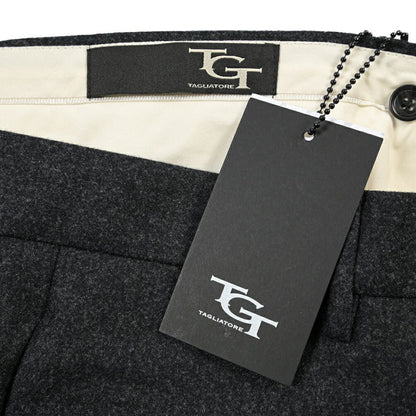 26-27AW TAGLIATORE SUPER 100's ヴァージンウール ノータックワイドスラックス / P-NAT04 TGT ダークグレー 48 | GUARDAROBA MILANO OFFICIAL STORE