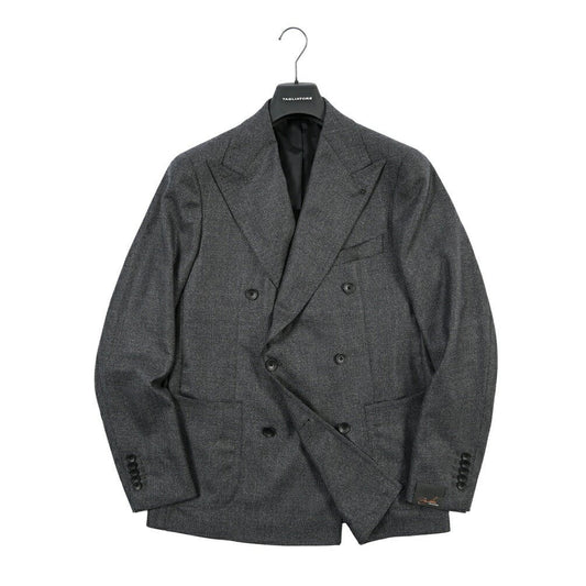 26-27AW TAGLIATORE SUPER 110's ヴァージンウール100% 6Bダブルテーラードジャケット グレー 50 | GUARDAROBA MILANO OFFICIAL STORE