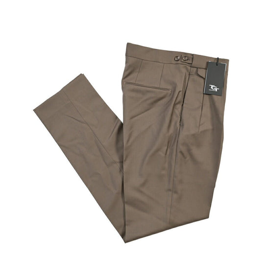 26-27AW TAGLIATORE SUPER 110's ヴァージンウール100% ツータックスラックス / P-PAVEL24 TGT ブラウン 48 | GUARDAROBA MILANO OFFICIAL STORE