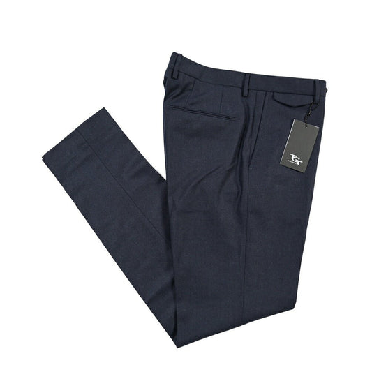 26-27AW TAGLIATORE カシミヤ混ウール ノータックスラックス / TAG01 TGT ネイビー 48 | GUARDAROBA MILANO OFFICIAL STORE