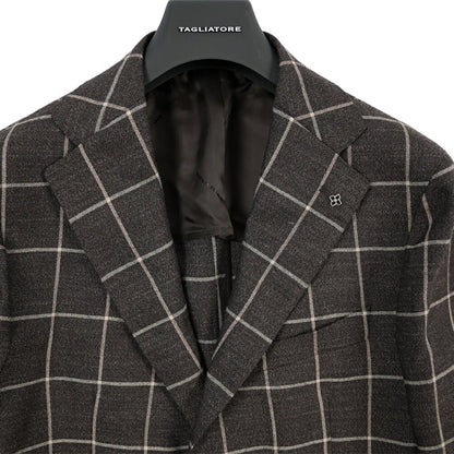 26-27AW TAGLIATORE “VESUVIO” ベビーアルパカ混 2Bシングルテーラードジャケット ブラウン 48 | GUARDAROBA MILANO OFFICIAL STORE