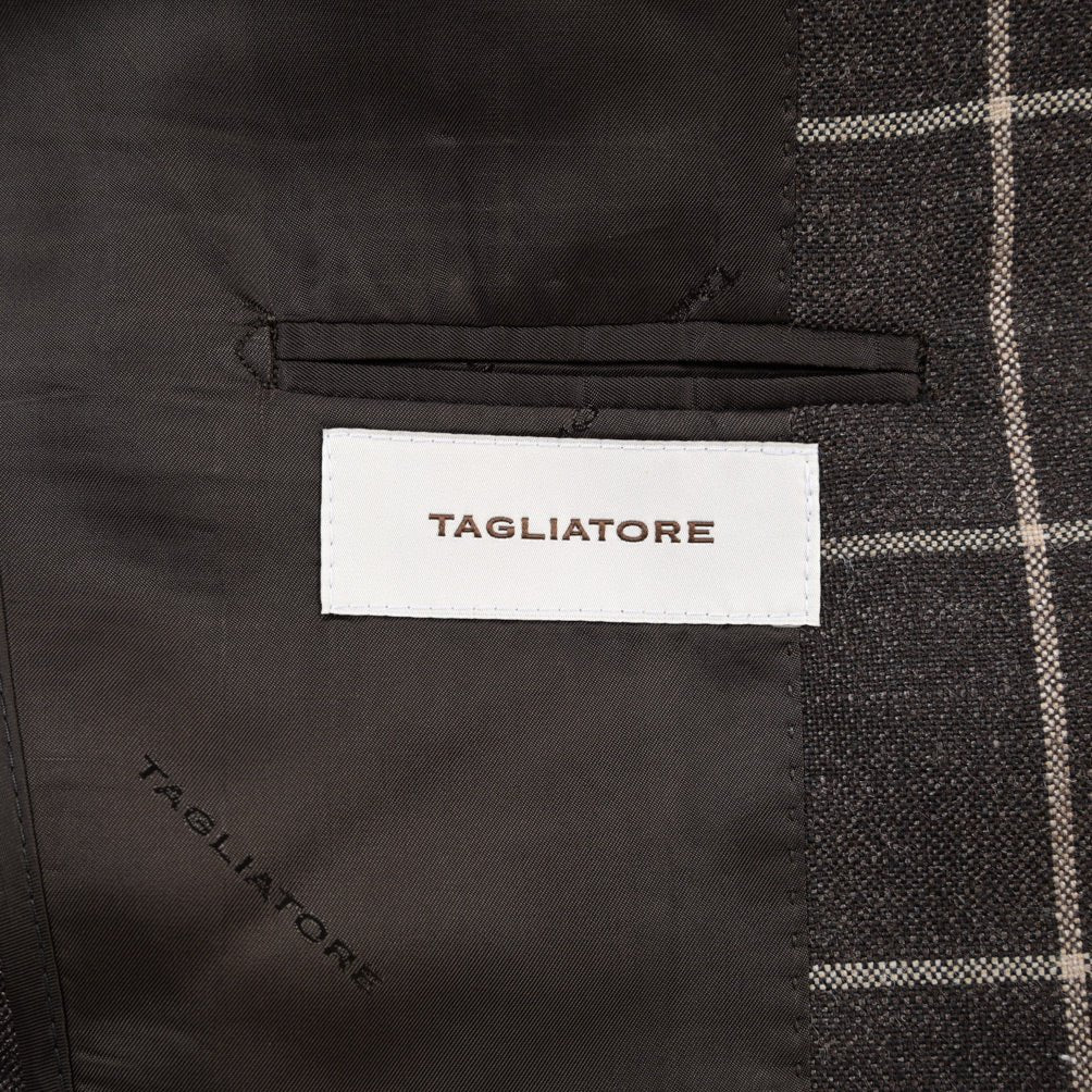 26-27AW TAGLIATORE “VESUVIO” ベビーアルパカ混 2Bシングルテーラードジャケット ブラウン 48 | GUARDAROBA MILANO OFFICIAL STORE