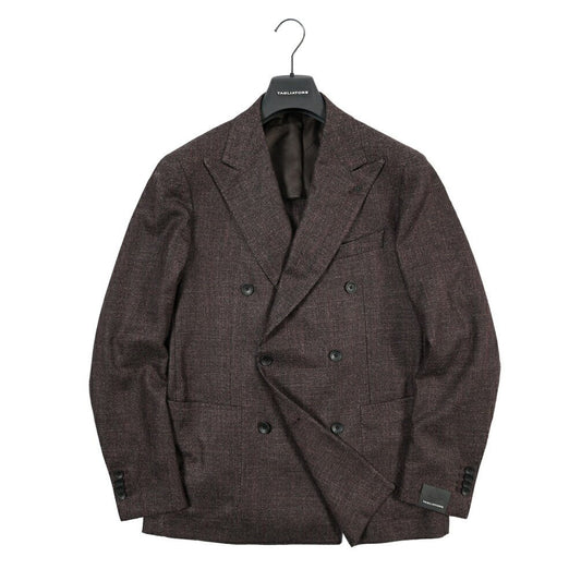 26-27AW TAGLIATORE “VESUVIO” シルク混ウール 6Bダブルテーラードジャケット ブラウン 48 | GUARDAROBA MILANO OFFICIAL STORE
