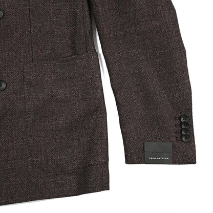 26-27AW TAGLIATORE “VESUVIO” シルク混ウール 6Bダブルテーラードジャケット ブラウン 48 | GUARDAROBA MILANO OFFICIAL STORE