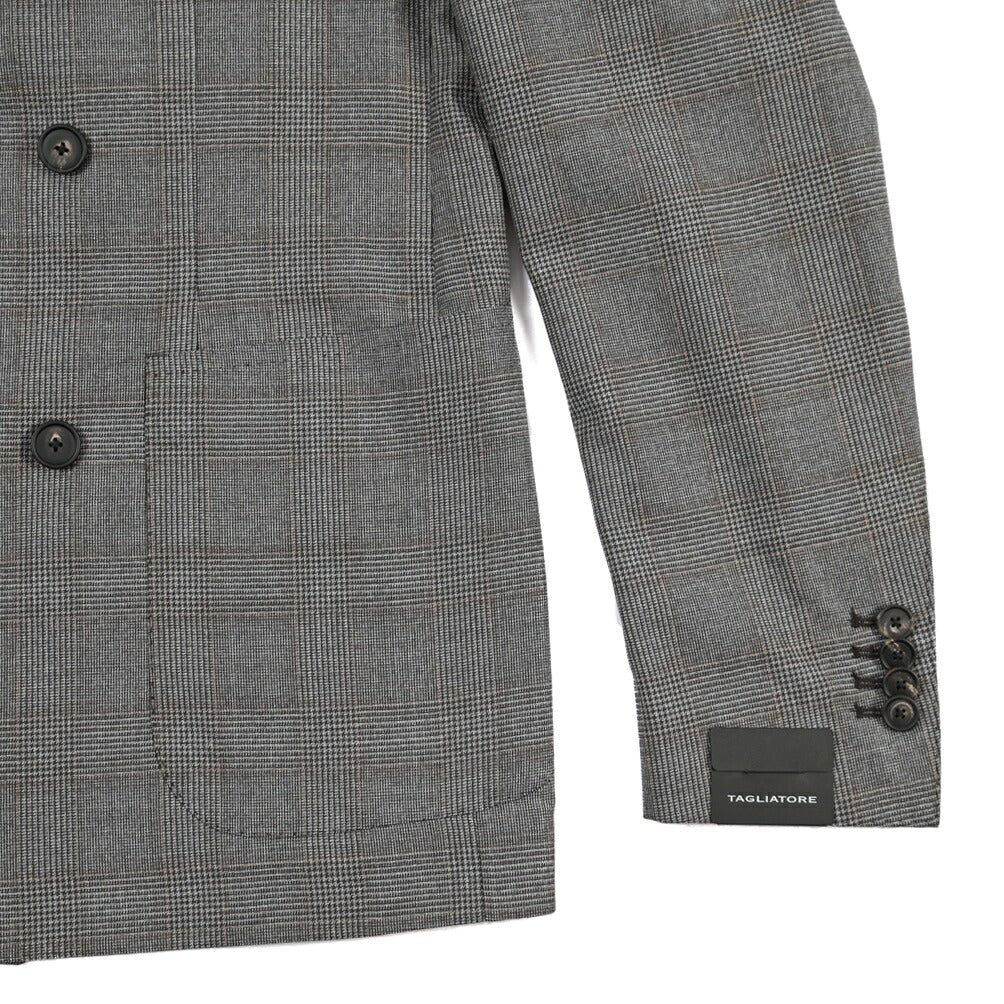 26-27AW TAGLIATORE “VESUVIO” SUPER 130's ヴァージンウール100% 6Bダブルテーラードスーツ グレー 48 | GUARDAROBA MILANO OFFICIAL STORE