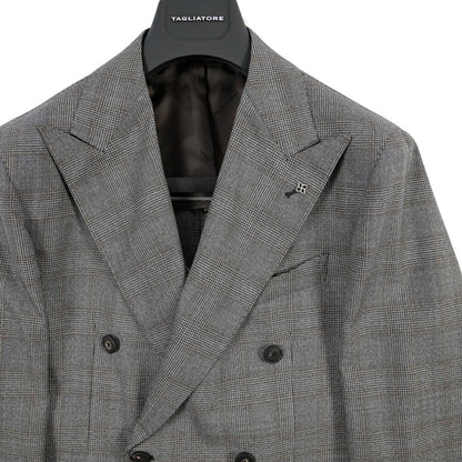 26-27AW TAGLIATORE “VESUVIO” SUPER 130's ヴァージンウール100% 6Bダブルテーラードスーツ グレー 48 | GUARDAROBA MILANO OFFICIAL STORE