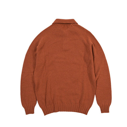 26-27AW TAGLIATORE “VOLTAIRE” カシミヤ100% ミドルゲージニットポロシャツ ブラウン 48 | GUARDAROBA MILANO OFFICIAL STORE