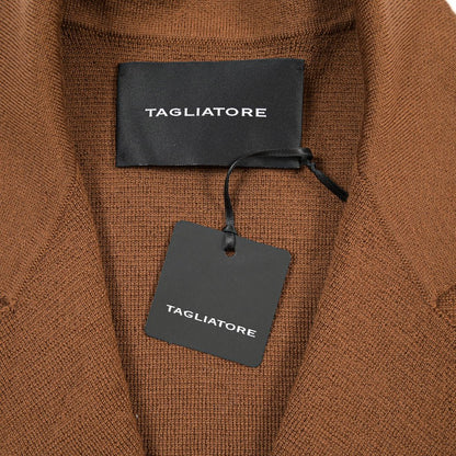 26-27AW TAGLIATORE “WILLOW” エクストラファインメリノウール100% 4Bダブルニットジャケット ブラウン 48 | GUARDAROBA MILANO OFFICIAL STORE