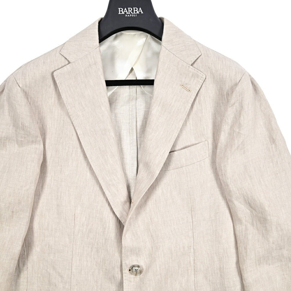 26SS BARBA リネン100% 段返り3Bシングルテーラードスーツ / MEN'S SUIT JIMMY｜435501｜GUARDAROBA MILANO OFFICIAL STORE