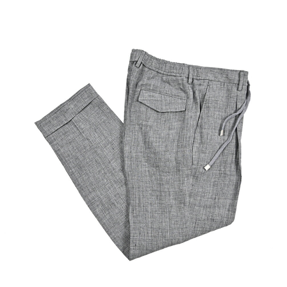 BARBA リネンパンツ 新品未使用48 CLEARANCE SALE｜BARBA バルバ / リネン100% ドローコード付き