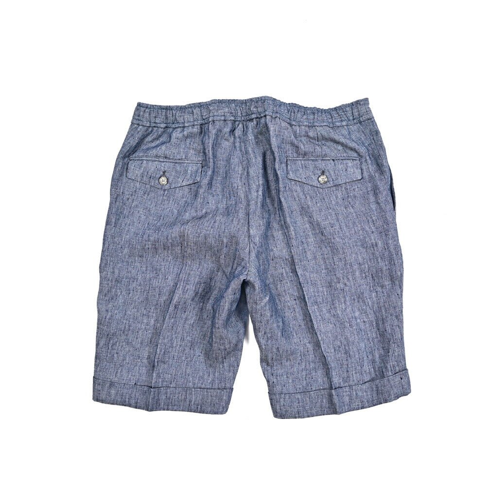 26SS BARBA リネン100% ドローコード付きワンタックショーツ / BERMUDA CAPRI｜435497｜GUARDAROBA MILANO OFFICIAL STORE