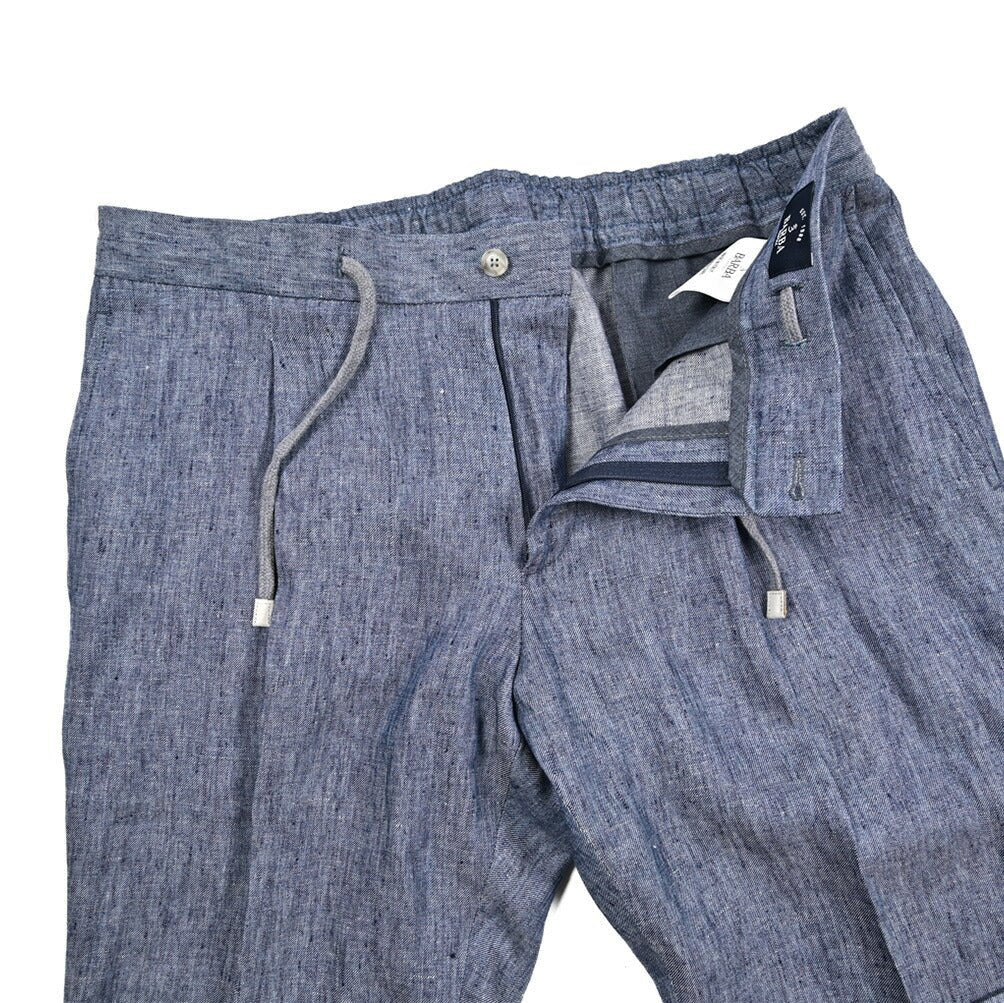 26SS BARBA リネン100% ドローコード付きワンタックショーツ / BERMUDA CAPRI｜435497｜GUARDAROBA MILANO OFFICIAL STORE