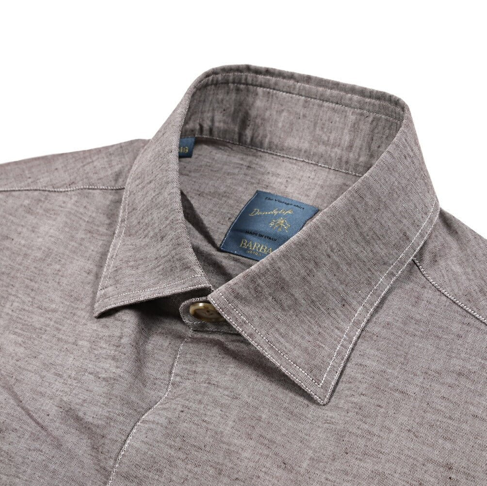 26SS BARBA リネン混コットン サファリシャツ シャツジャケット｜435493-48｜GUARDAROBA MILANO OFFICIAL STORE