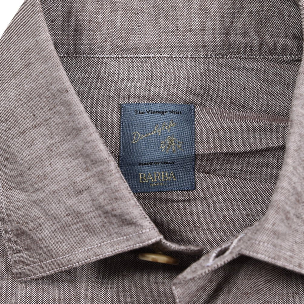 26SS BARBA リネン混コットン サファリシャツ シャツジャケット｜435493-48｜GUARDAROBA MILANO OFFICIAL STORE