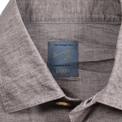 26SS BARBA リネン混コットン サファリシャツ シャツジャケット｜435493-48｜GUARDAROBA MILANO OFFICIAL STORE