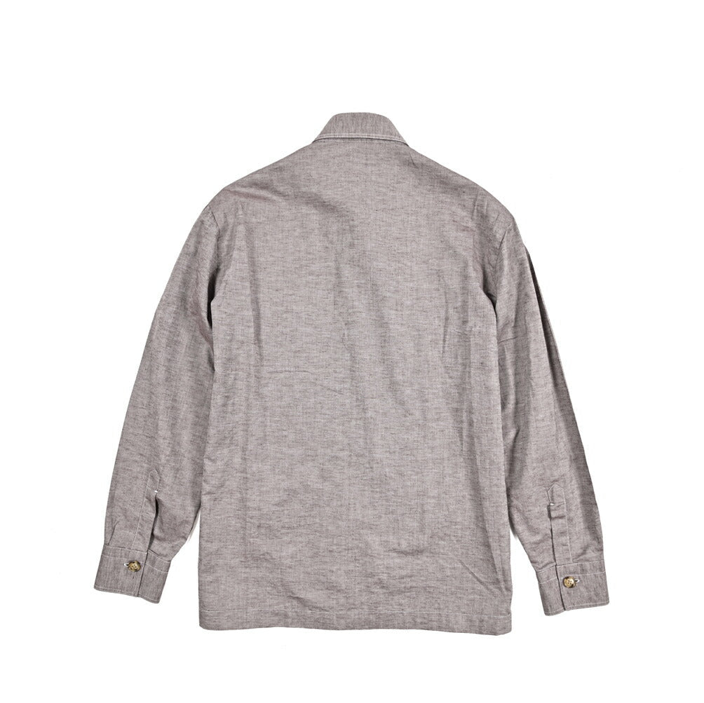 26SS BARBA リネン混コットン サファリシャツ シャツジャケット｜435493-48｜GUARDAROBA MILANO OFFICIAL STORE