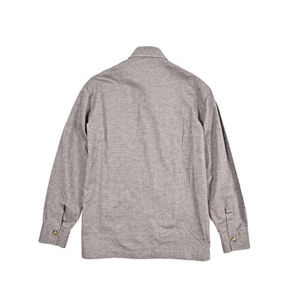 26SS BARBA リネン混コットン サファリシャツ シャツジャケット｜435493-48｜GUARDAROBA MILANO OFFICIAL STORE