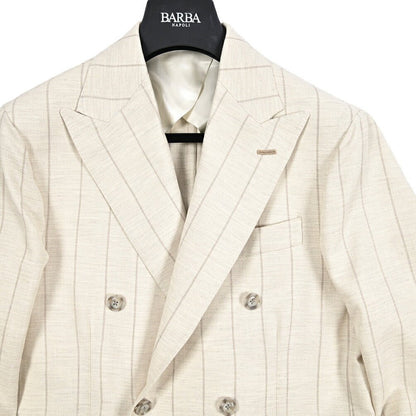 26SS BARBA ウール混コットン 6Bダブルブレストテーラードスーツ / MEN'S SUIT SDP｜435498-48｜GUARDAROBA MILANO OFFICIAL STORE