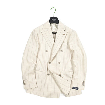 26SS BARBA ウール混コットン 6Bダブルブレストテーラードスーツ / MEN'S SUIT SDP｜435498-48｜GUARDAROBA MILANO OFFICIAL STORE