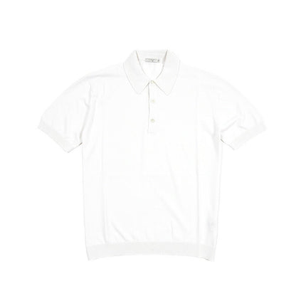 26SS CIRCOLO 1901 コットン100% 半袖ニットポロシャツ ホワイト(bianco) XS | GUARDAROBA MILANO OFFICIAL STORE