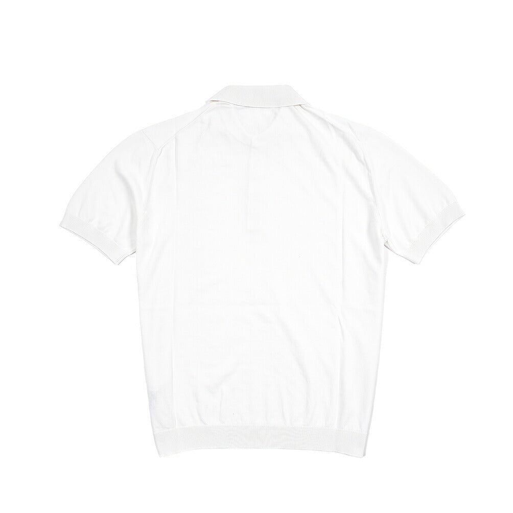26SS CIRCOLO 1901 コットン100% 半袖ニットポロシャツ ホワイト(bianco) XS | GUARDAROBA MILANO OFFICIAL STORE