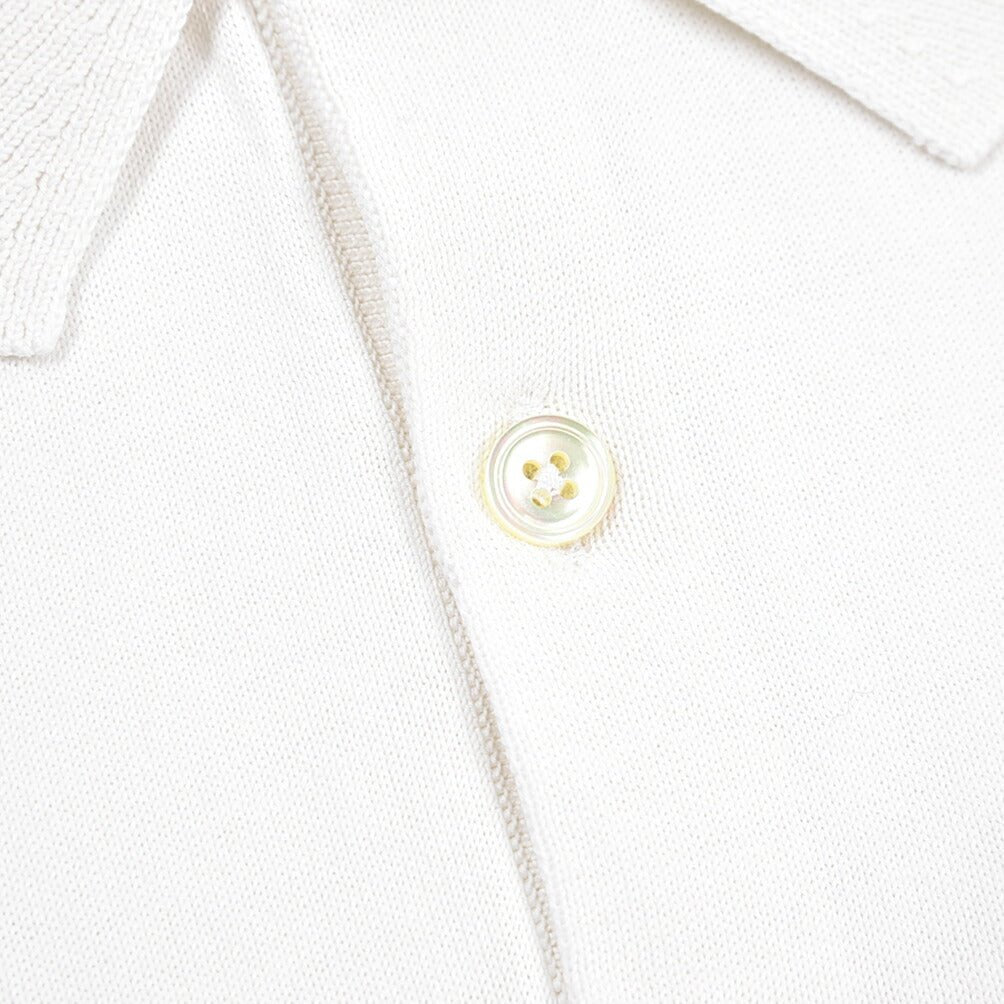 26SS CIRCOLO 1901 コットン100% 半袖ニットポロシャツ ホワイト(bianco) XS | GUARDAROBA MILANO OFFICIAL STORE