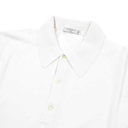 26SS CIRCOLO 1901 コットン100% 半袖ニットポロシャツ ホワイト(bianco) XS | GUARDAROBA MILANO OFFICIAL STORE