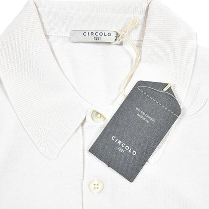 26SS CIRCOLO 1901 コットン100% 半袖ニットポロシャツ ホワイト(bianco) XS | GUARDAROBA MILANO OFFICIAL STORE