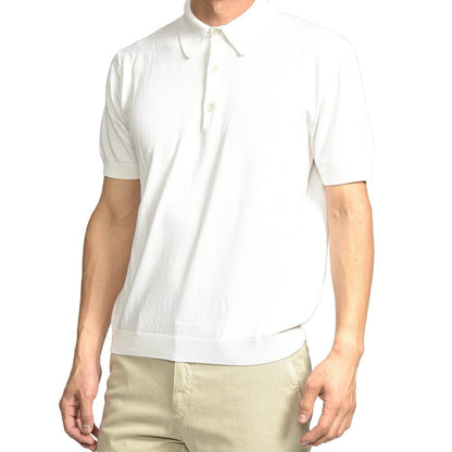 26SS CIRCOLO 1901 コットン100% 半袖ニットポロシャツ ホワイト(bianco) XS | GUARDAROBA MILANO OFFICIAL STORE