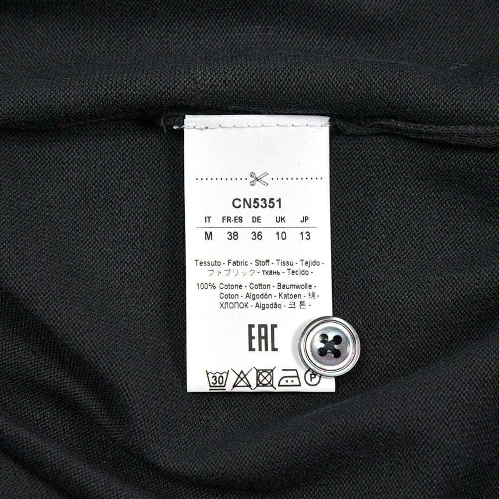 26SS CIRCOLO 1901 コットン100% 半袖ニットポロシャツ ブラック(nero) XS | GUARDAROBA MILANO OFFICIAL STORE