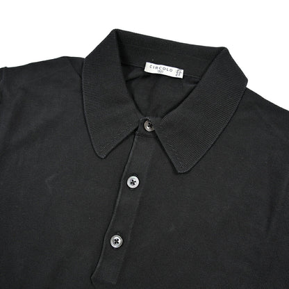 26SS CIRCOLO 1901 コットン100% 半袖ニットポロシャツ ブラック(nero) XS | GUARDAROBA MILANO OFFICIAL STORE