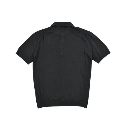26SS CIRCOLO 1901 コットン100% 半袖ニットポロシャツ ブラック(nero) XS | GUARDAROBA MILANO OFFICIAL STORE
