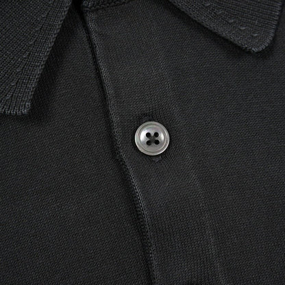 26SS CIRCOLO 1901 コットン100% 半袖ニットポロシャツ ブラック(nero) XS | GUARDAROBA MILANO OFFICIAL STORE