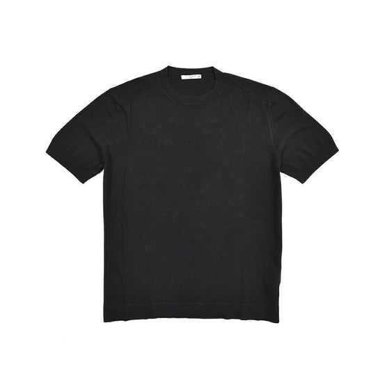 26SS CIRCOLO 1901 コットン100% 半袖ニットTシャツ ブラック XS | GUARDAROBA MILANO OFFICIAL STORE