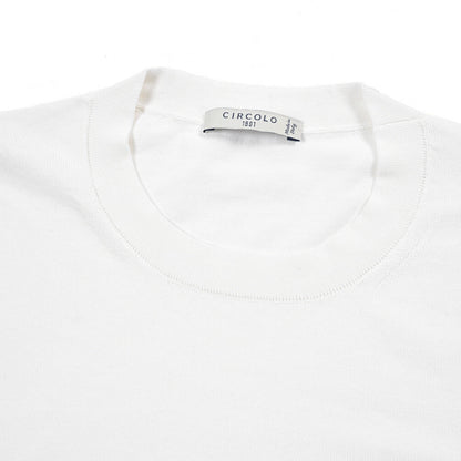 26SS CIRCOLO 1901 コットン100% 半袖ニットTシャツ ホワイト XS | GUARDAROBA MILANO OFFICIAL STORE