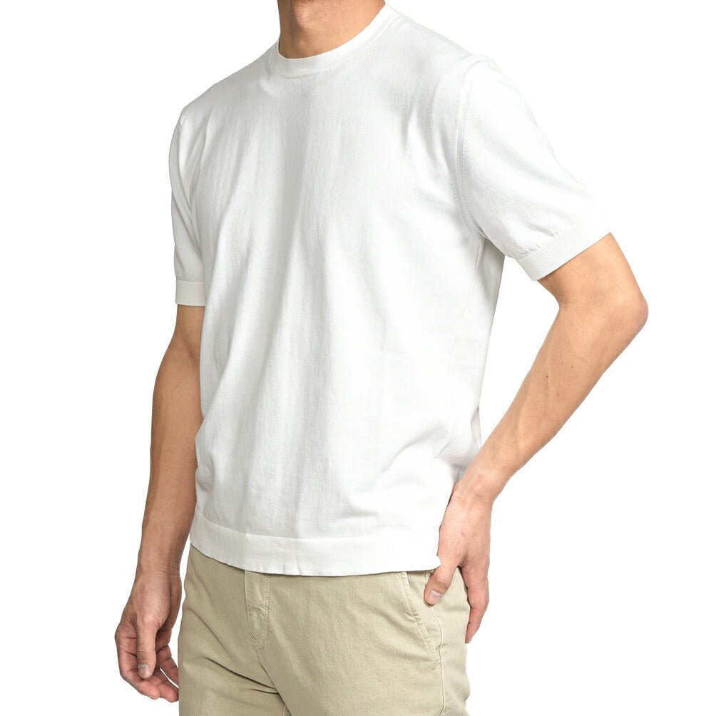 26SS CIRCOLO 1901 コットン100% 半袖ニットTシャツ ホワイト XS | GUARDAROBA MILANO OFFICIAL STORE