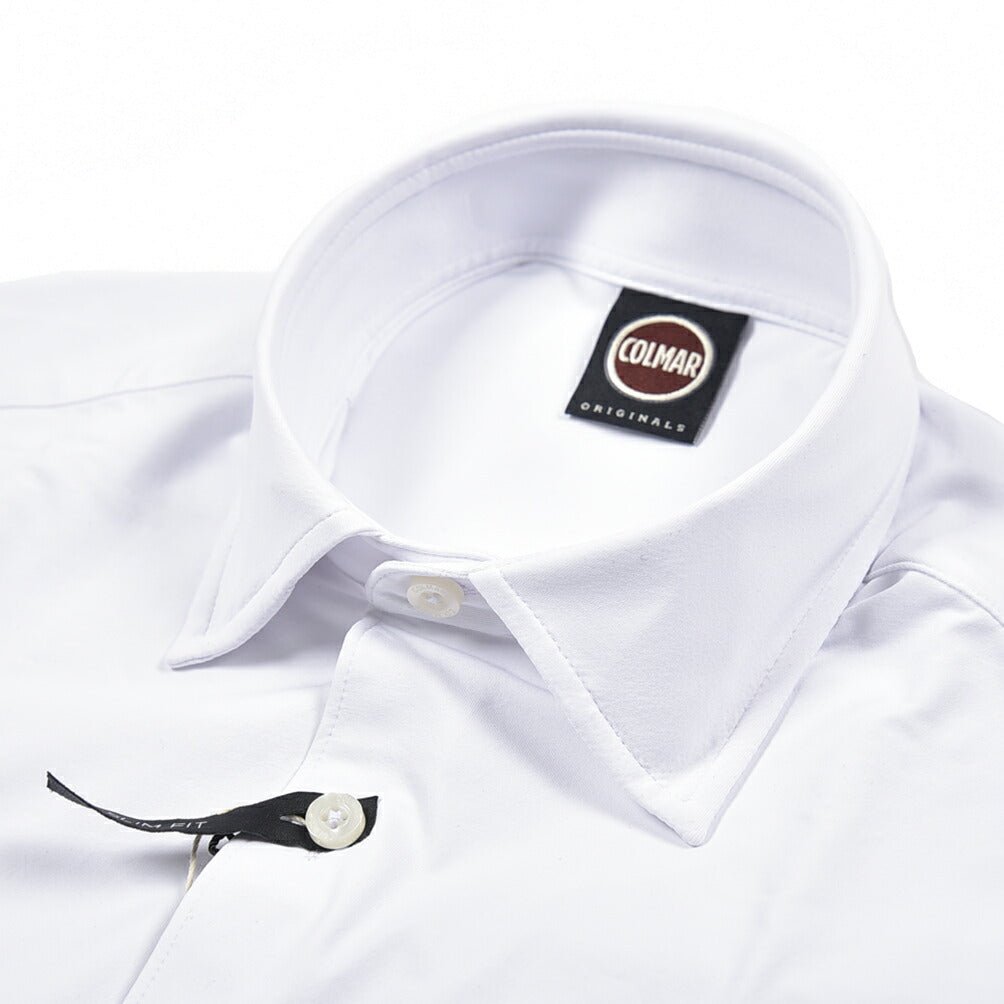 26SS COLMAR ストレッチナイロン レギュラーカラーシャツ / COLMAR ORIGINALS ホワイト 46 | GUARDAROBA MILANO OFFICIAL STORE