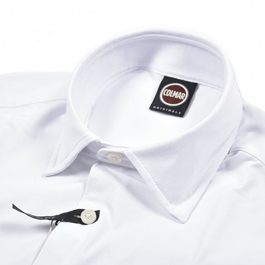 26SS COLMAR ストレッチナイロン レギュラーカラーシャツ / COLMAR ORIGINALS ホワイト 46 | GUARDAROBA MILANO OFFICIAL STORE