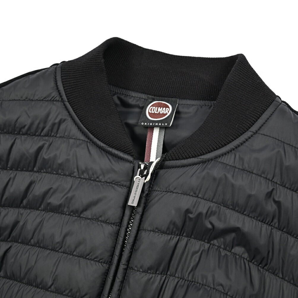 26SS COLMAR ORIGINALS ハイブリッド中綿ジャケット MA1 ブルゾン ライトアウター ナイロン コットン ブラック｜436694-46｜GUARDAROBA MILANO OFFICIAL STORE